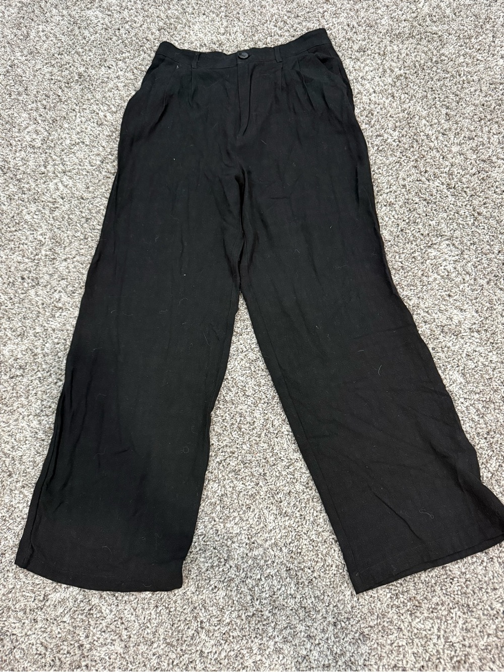 Princess Polly Black Wide-Leg Chinos